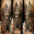 Oden och Tor på samma tatuering